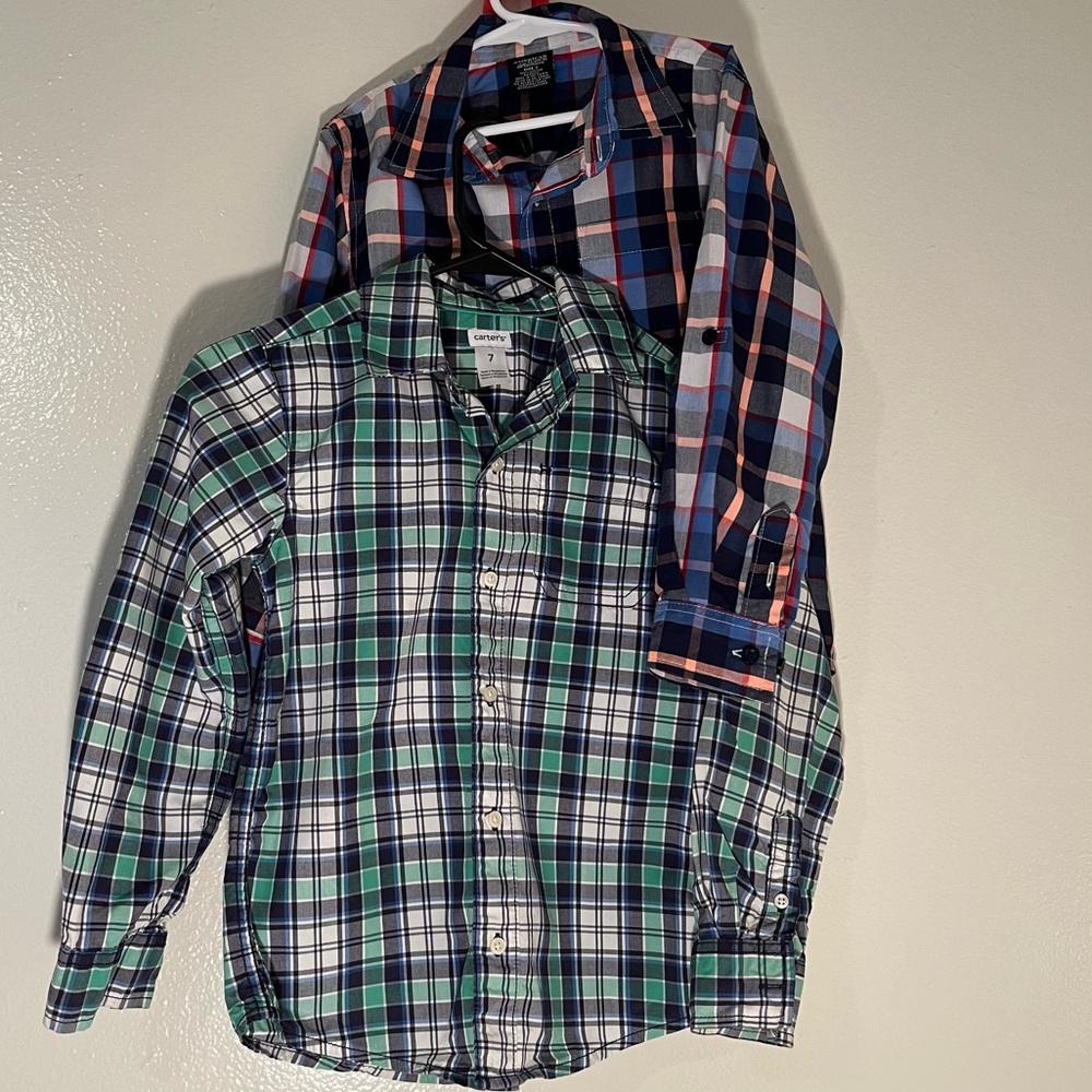 EUC Boys bundle of Plaid Button-Up Shirts